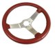 Steering Wheel Saffron Leather Satin Spokes For 1978 Corvette