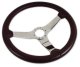 Steering Wheel Claret Leather Chrome Spokes For 1980 Corvette