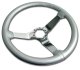 Steering Wheel Silver Pace Leather Chrome Spokes For 1978 Corvette