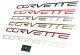 C6 Corvette Domed Rear Bumper Lettering Inserts Letters Kit