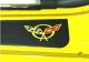 1997-2004 C5 Corvette Door Sill Vinyl Logo Overlays - Gloss Yellow