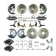 1962-1967 Chevrolet Chevy II Front and Rear Brake Conversion Kit The Right Stuff AFXWK23CS