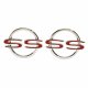 1964 Full-Size Chevrolet Rear Quarter Panel "SS" Emblem, Sold as a Pair